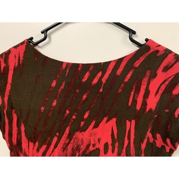 Diesel Red And Black Mini Dress With Pockets XXS 100% Viscose - Picture 11 of 11